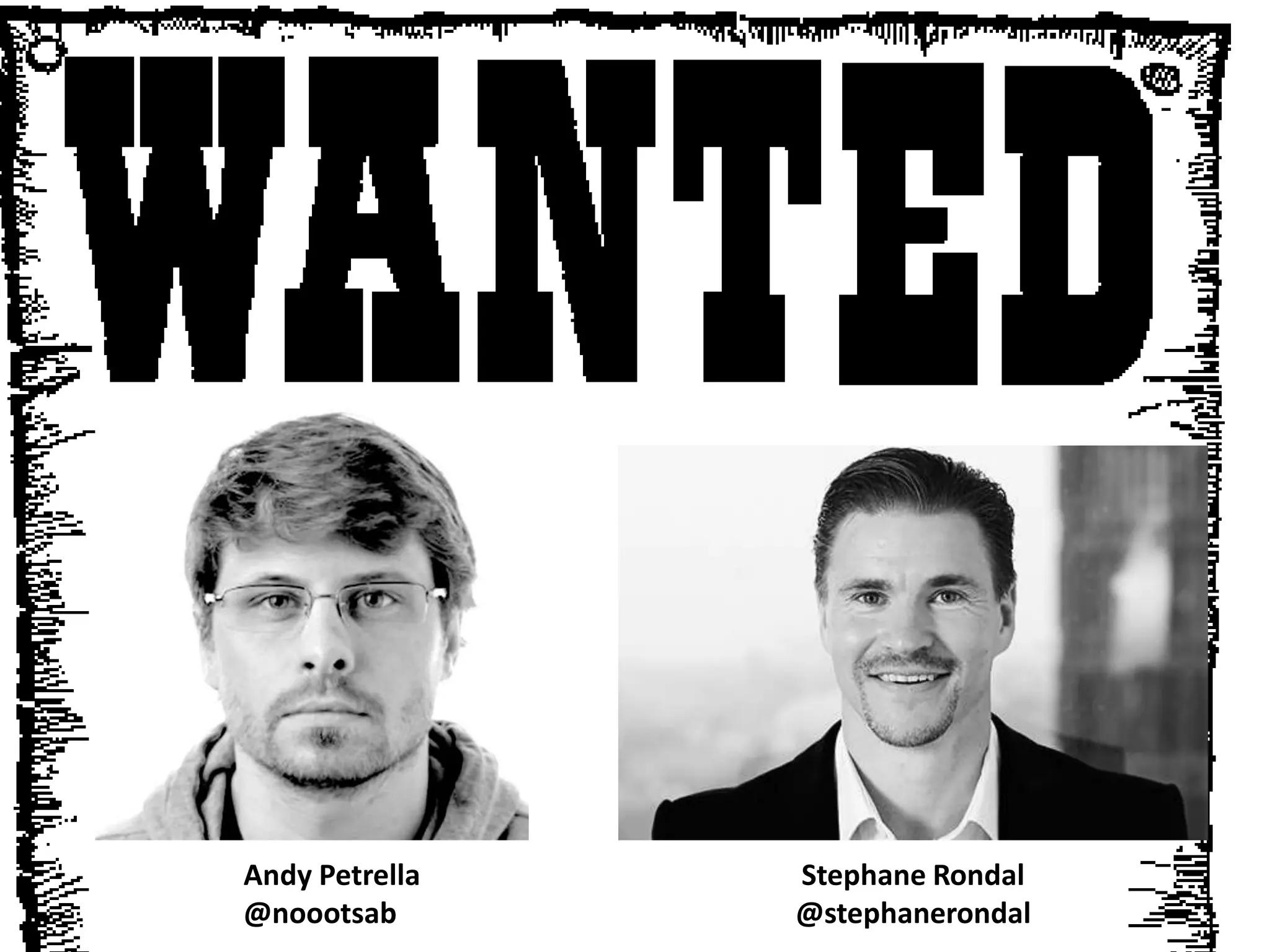 Andy Petrella
@noootsab
Stephane Rondal
@stephanerondal
 