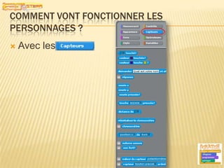 Comment vont fonctionner les personnages ?Avec les 19