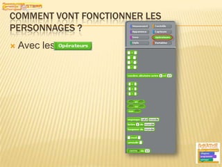 Comment vont fonctionner les personnages ?Avec les 20