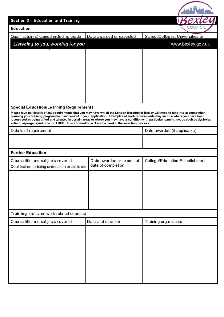 apprentice application form sept