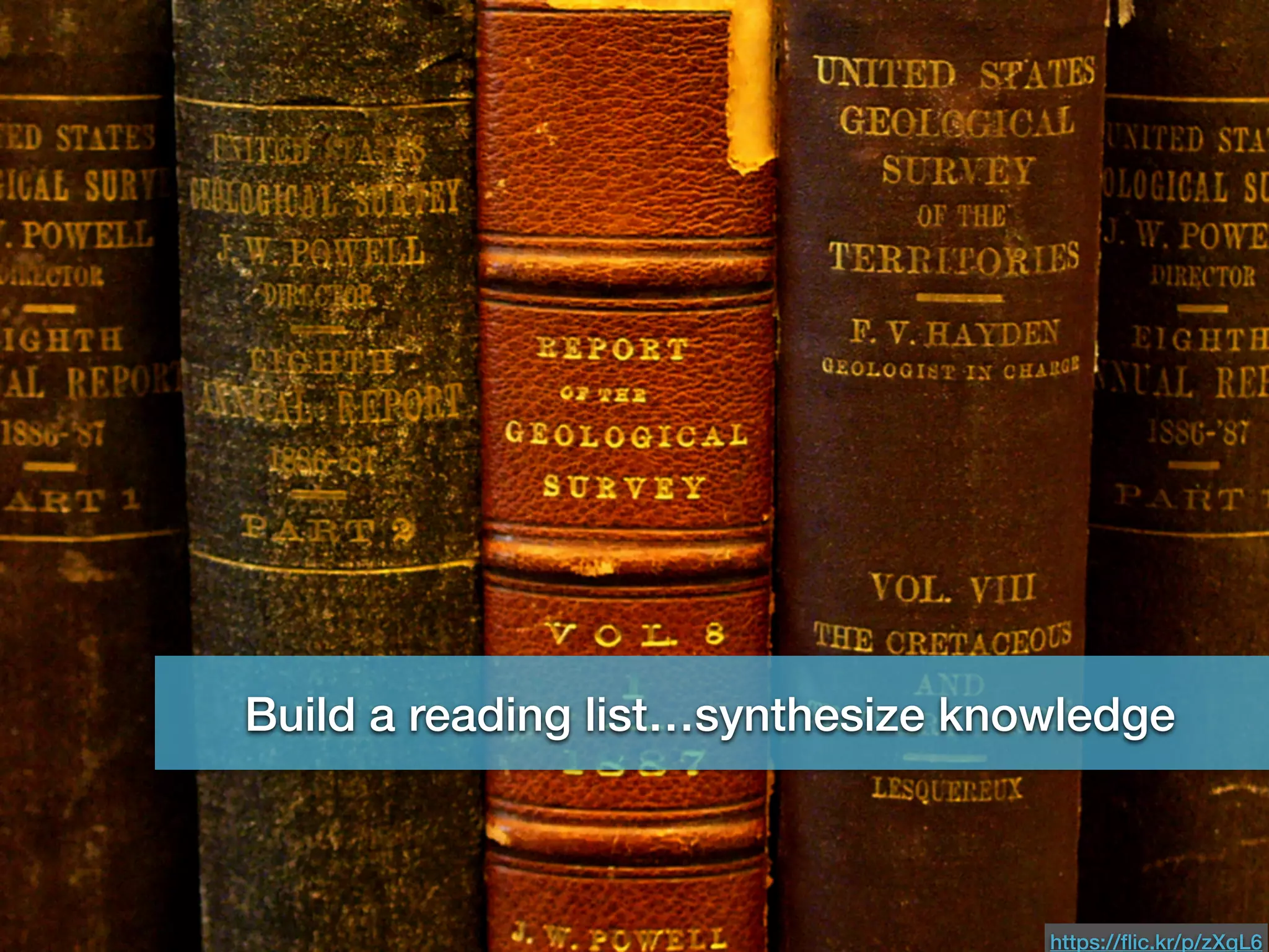 Reading List
https://ﬂic.kr/p/zXqL6
Build a reading list…synthesize knowledge
 