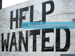 https://ﬂic.kr/p/9WaWEe
Jobs go unﬁlled, stiﬂing innovation
 