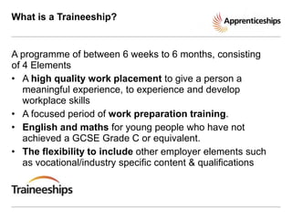 An introduction to apprenticeships for years 7-11 | PPTX