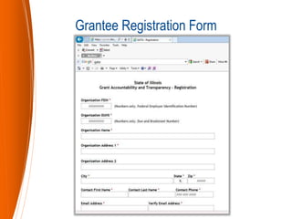 Grantee Registration Form
 