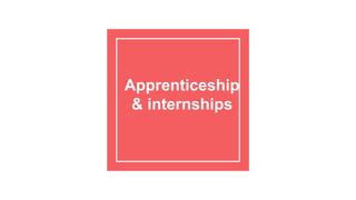 Apprenticeship
& internships
 