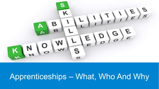 Apprenticeships – What,
Who And Why
 