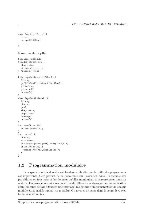 Apprentissage Du Java
