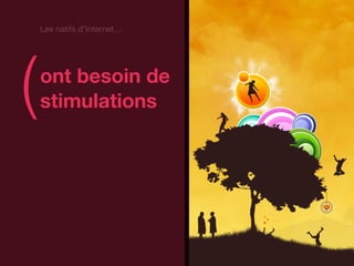 Les natifs d’Internet…




(   ont besoin de
    stimulations             )
 