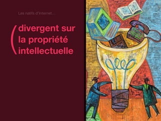 Les natifs d’Internet…




(                            )
    divergent sur
    la propriété
    intellectuelle
 