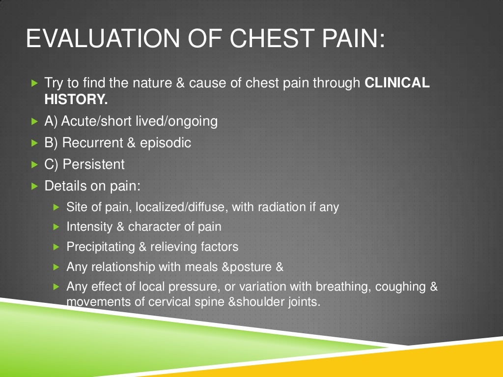 Approach chest pain & acs