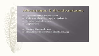Approaches for curriculum organization