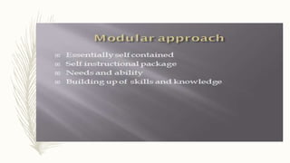 Approaches for curriculum organization