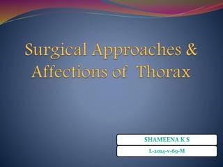  Surgical Approaches to   thorax in small animals