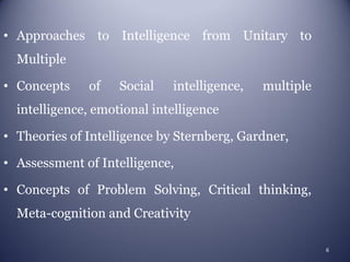 Approaches and assessment of intelligence ppt | PDF