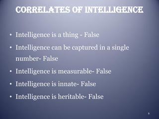 Approaches and assessment of intelligence ppt | PDF