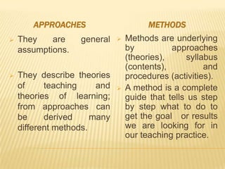 Approaches and methods in language teaching | PPTX | Education