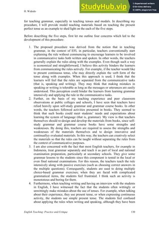 Approaches And Procedures For Teaching Grammar | PDF