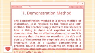 Direct Demonstration Approaches, Method, and Techniques In Teaching EPP_ CABER & SALEM..pptx