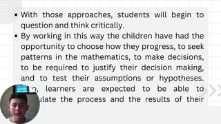 Approach Statements Math APPROACHES, METHODS, AND TECHNIQUES IN TEACHING MATHEMATICS_20240515 ...