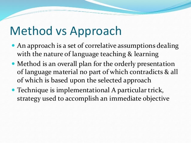 Approaches & Methods in Language Teaching