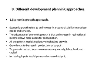 Approaches of Development planning .pptx