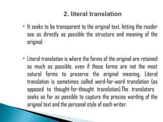 Approaches of translation | PPT