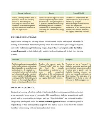 Approaches teaching methods | DOCX