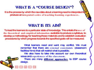 Approaches To Course Design | PPT