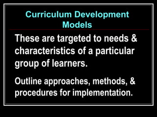 Approaches to curriculum | PPTX