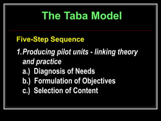 Tabec Model Examples Approaches to curriculum | PPTX