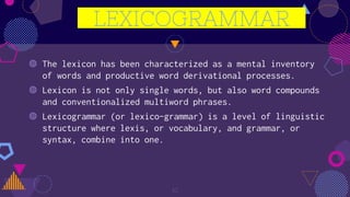 Lexicogrammar Example Approaches to Grammar - Book Third Edition | PPTX