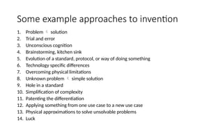 Patent Overview and Inventive Approaches | PPTX