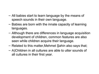 Approaches To Language Acquisition | PPT