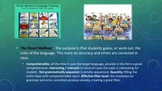Approaches to language teaching | PPTX