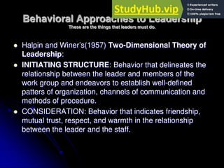 APPROACHES TO LEADERSHIP | PDF
