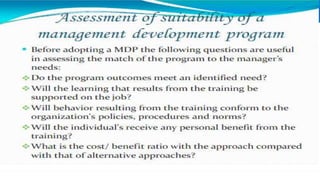 Approaches to management development