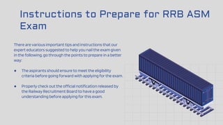 Approaches to RRB ASM Exam.pptx