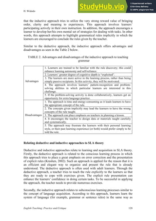 Approaches To Teaching Grammar | PDF