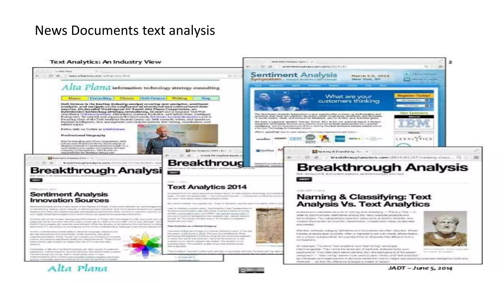 News Documents text analysis
 
