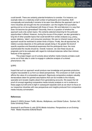 Approaching Media Industries Comparatively A Case Study Of Streaming | PDF