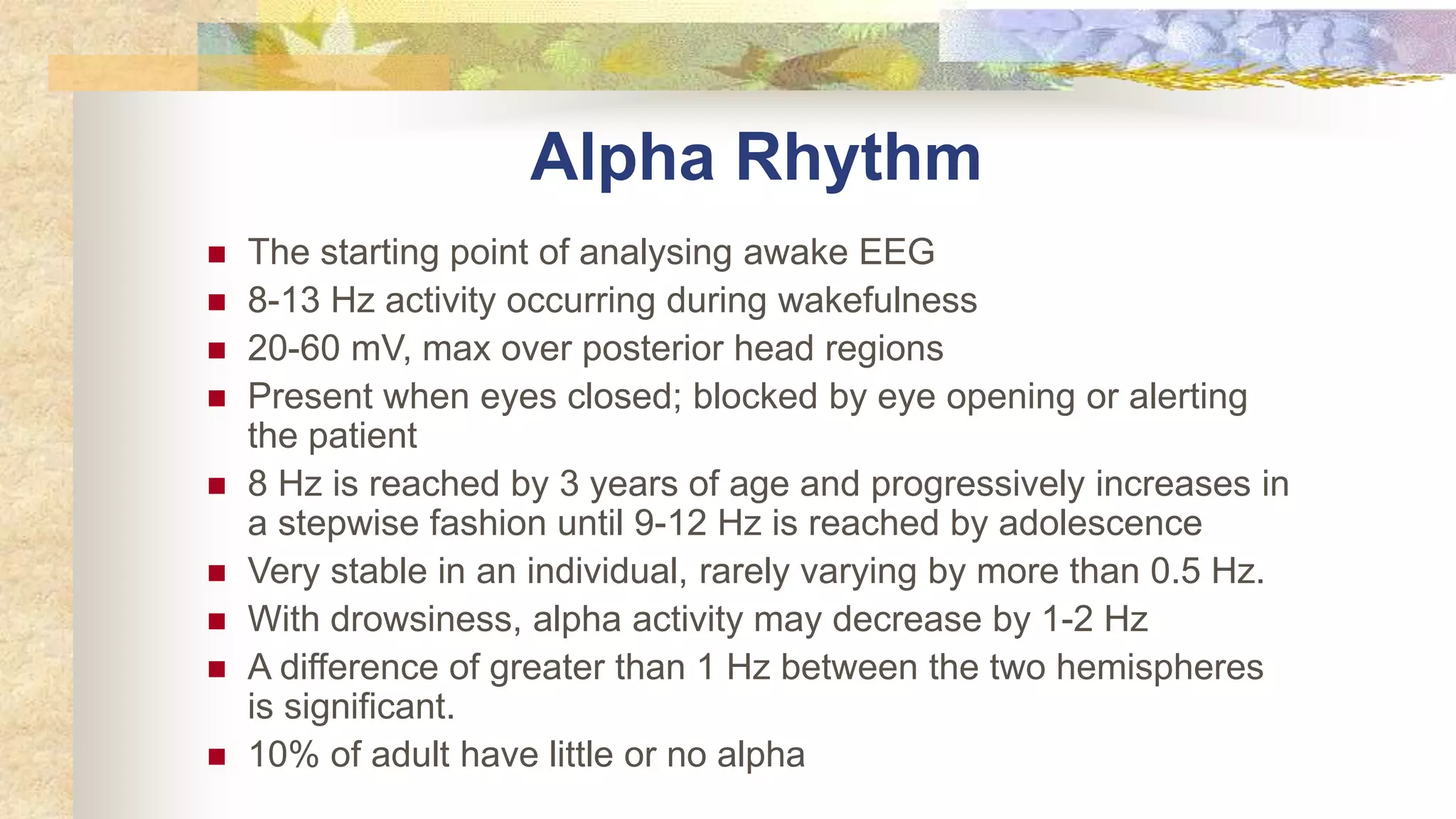 Approaching the eeg | PPTX