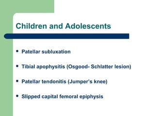Approach knee pain | PPT
