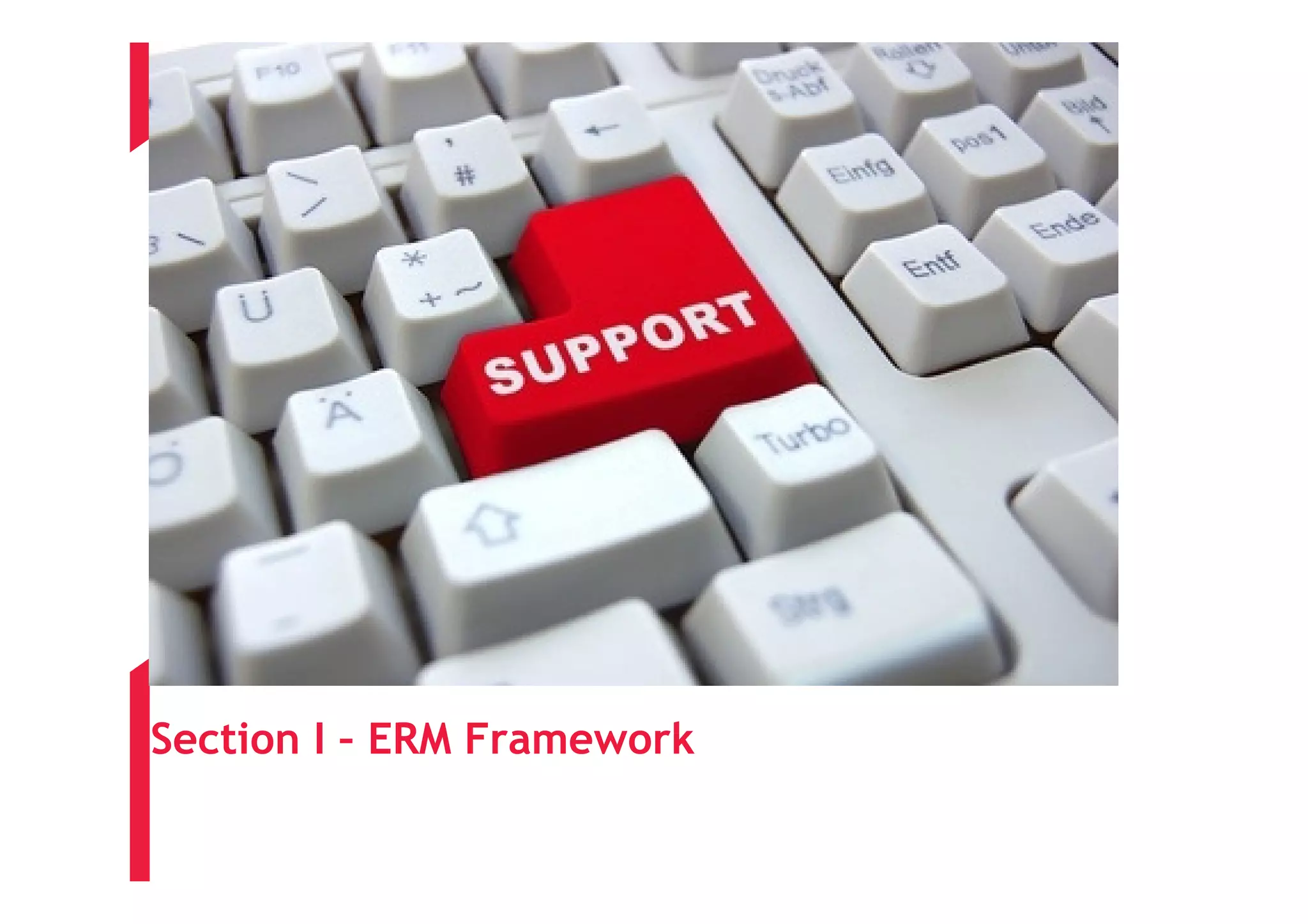 Section I – ERM Framework
 