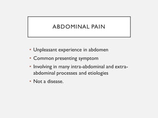 An Approach to Acute Abdominal Pain 