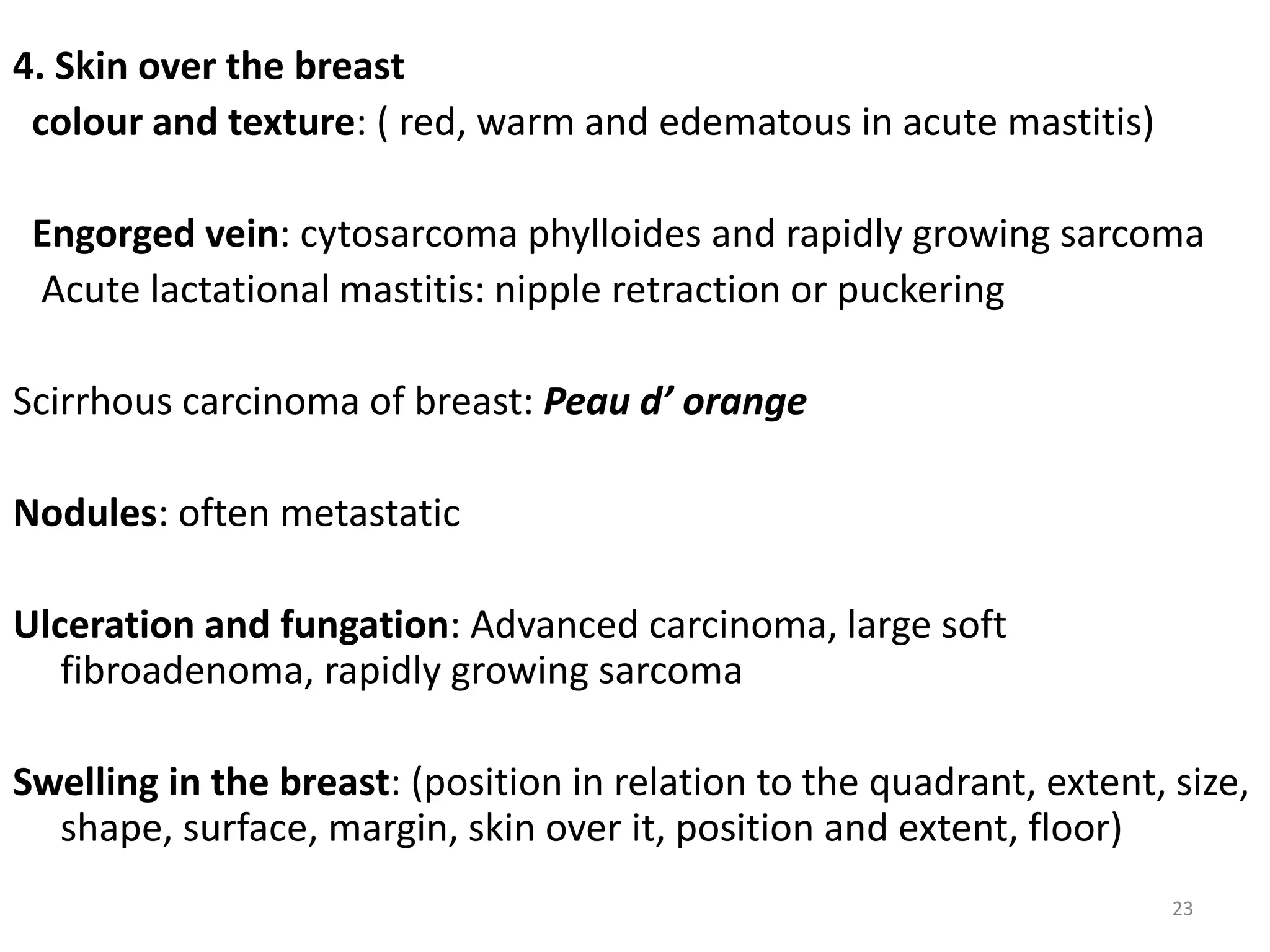 Approach to a breast lump (hari sedai; MMC, IOM) | PPTX