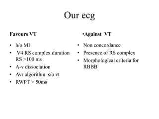 Approach to a case of wide complex tachycardia | PPTX