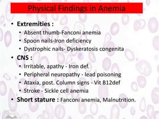 a child with anaemia - an approach