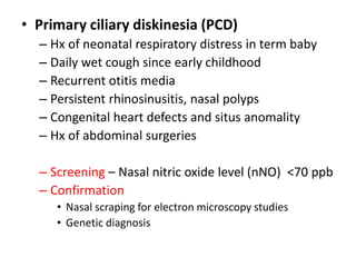 Pcd Test Approach to a child with chronic lung disease | PPTX