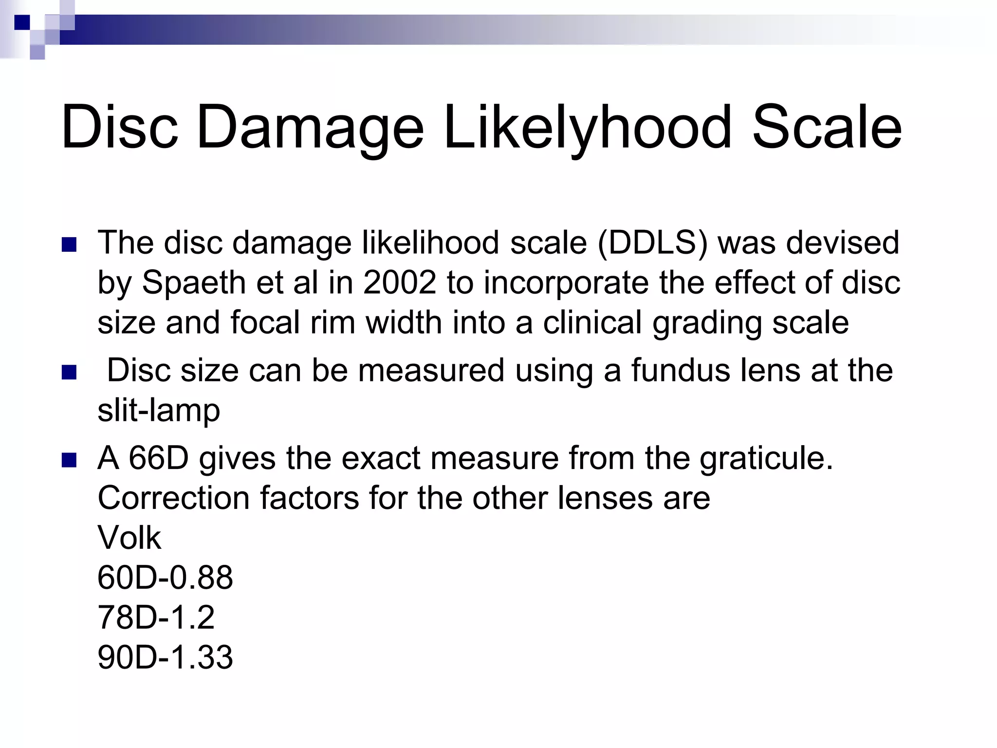 Grading Dallas Discogram Scale Approach to a glaucoma | PPTX