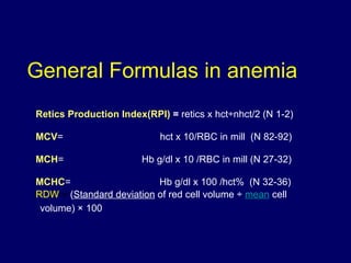 Approach to Anemia and it's practical application | PPTX